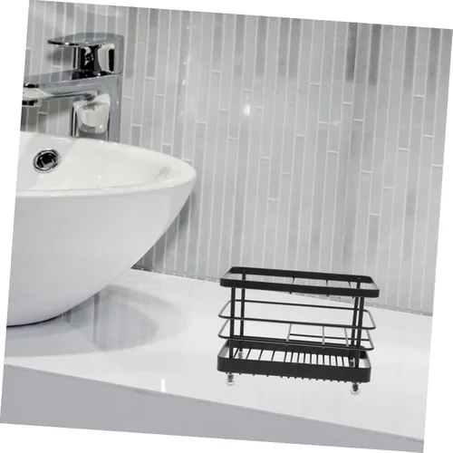 Vista 7 de Cabilock Soporte para pasta de dientes, pequeño soporte cromado para cepillos de dientes para baño, inoxidable inoxidable, soporte de exhibición