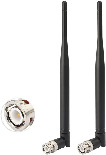 Vista 2 de Bingfu Antena receptora de micrófono inalámbrico UHF 400 MHz-960 MHz BNC Antena macho (paquete de 2) para sistema de micrófono inalámbrico, receptor