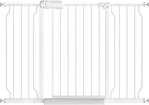 Vista 16 de Fairy Baby Puertas extra anchas para bebés de 71.7 a 76.3 pulgadas, puertas de seguridad infantil con cierre automático para escaleras, barandillas