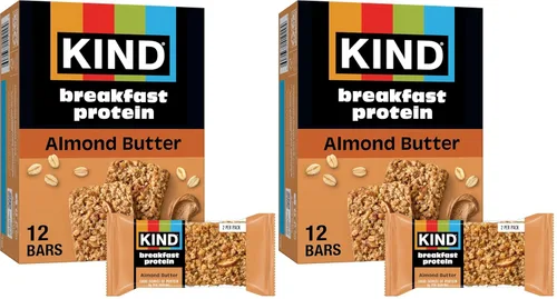 Vista 9 de KIND - Barras de proteína para el desayuno, mantequilla de almendras, snacks saludables, libres de gluten, con 8g de proteína, 6