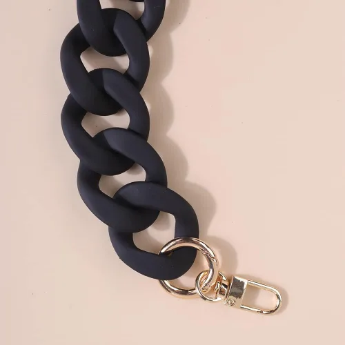 Vista 6 de Wiwpar Correas de acrílico para bolsa, cadenas gruesas, correa de cadena plana, correas de asa de bolsa, cadena de repuesto para bolsos de mujer