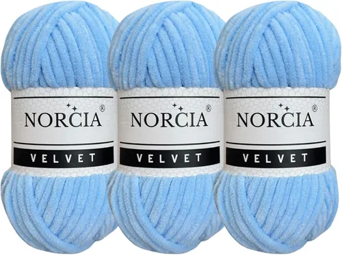 Vista 73 de Hilo de Terciopelo Suave Chenille para Ganchillo Super Voluminoso (100g-3.50oz) (68m-74.3 yds) Hilo para Manta de Bebé para Tejer Amigurumi Hilo