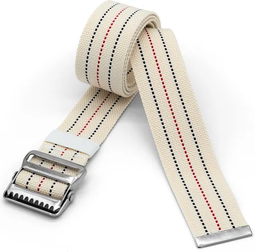 Vista 8 de LiftAid Cinturón de transferencia y marcha de 60 pulgadas con hebilla y bucle de metal, ayuda para caminar, pararse y transferir para personas Beige