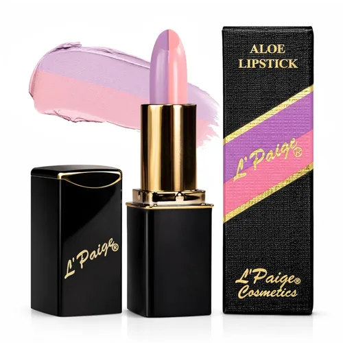 Vista 32 de L'Paige L02 - GRAPE ICE Designer Lipstick Base de aloe vera, de larga duración, hidratante Morado claro con acabado helado iridiscente