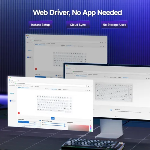 Vista 8 de TMKB T81E Mechanical Gaming Keyboard, 75% Gasket Mount Wired Keyboard with Knob & 5-Layer Sound Dampening, Hot-Swappable, RGB Backlit, 82 Keys for