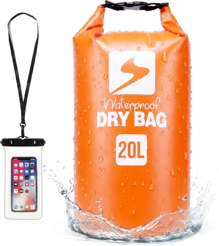 Vista 7 de Soulsfeng Mochila seca impermeable con parte superior enrollable, ligera para canotaje, kayak, viajes, playa, natación, senderismo y campamento