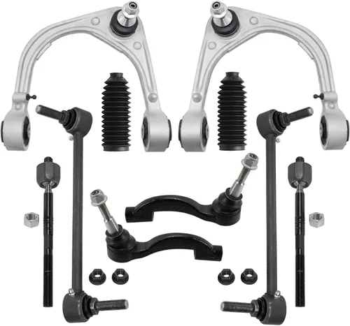 Vista 17 de Detroit Axle - Kit de suspensión delantera de 10 piezas para Chevrolet Trailblazer GMC Envoy 2004-2007 2005 2006 Soportes de brazo de control