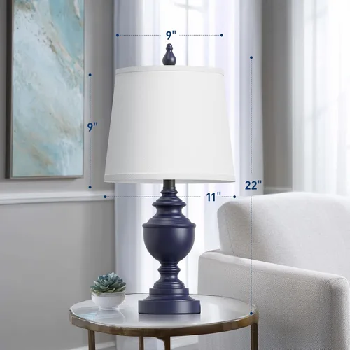 Vista 4 de PARTPHONER Juego de 2 lámparas de mesa retro, lámpara de noche para dormitorio, lámparas de mesa rústicas de granja para sala de estar, lámparas