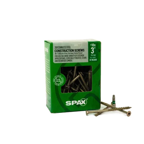 Vista 8 de SPAX Tornillos de madera de acero inoxidable con cabeza plana exterior de 1-1/2 pulgadas, diseño Torx T-Star Plus (155 EA) broca de 1 libra incluida