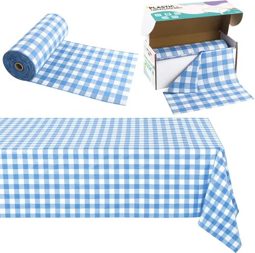 Vista 11 de Kochorie Rollo de Mantel de Copos de Nieve Rojo de 100 Pies x 54 Pulgadas con Caja Cortadora, Cubierta de Mesa Impresa con Copos de Nieve Temática