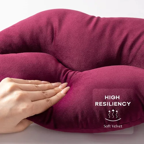 Vista 4 de Ashler Lips Almohadas Decorativas de Terciopelo Suave y Liso con Relleno Incluido Cojín para Sofá Cama Sala de Estar, Rosa, 24 X 12 pulgadas Rosa