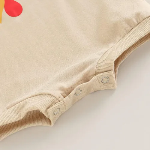 Vista 5 de My First Thanksgiving - Conjunto de sudadera de manga larga con cuello redondo para bebé, niña y niño, mameluco de gran