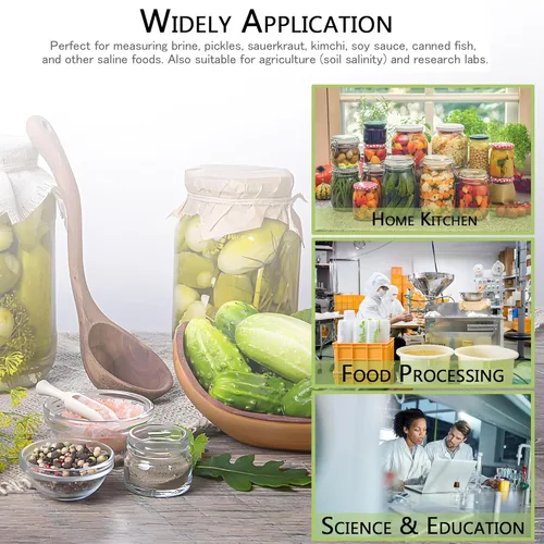 Vista 7 de Refractómetro de cloruro de sodio, V·RESOURCING 0~28% Analizador de sal Medidor de salinidad para medición de salinidad en alimentos, encurtidos
