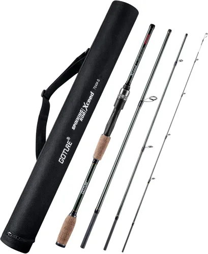 Vista 16 de Goture Cañas de Pescar de Viaje, Caña de Pescar de 4 Piezas con Estuche/Bolsa, Caña de Casting/Spinning, Caña Baitcasting Ultraligera de 7 Pies