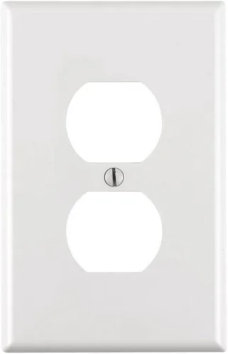 Vista 11 de Leviton Placa de pared de nailon Midway de 1 gang, 1 dúplex, tamaño Midway, 1 paquete, PJ8-E, negro