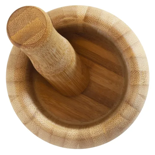 Vista 6 de TB Essentials - Juego de mortero y mortero de bambú, capacidad de 6.75 onzas, perfecto para guacamole, pesto, aderezo para ensaladas y más