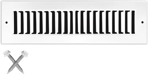 Vista 3 de HVAC Premium 2" x 10" [Abertura de conducto] Rejilla de ventilación de patada - Cubierta de registro HVAC [Dimensiones exteriores: 3.5 X 11.5]
