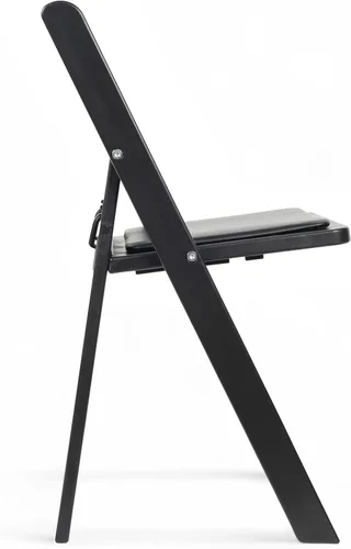 Vista 11 de Flash Furniture Hercules Kids Silla plegable de resina negra con asiento acolchado de vinilo negro