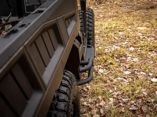 Vista 6 de SuperATV Barras Nerf resistentes para Can-Am Defender 5/8/10 2016+ (ver ajuste) Negro Construcción de acero duradero con tubo de 1.75 pulgadas