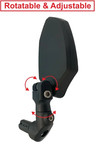 Vista 4 de Hafny Nuevo espejo retrovisor de barra de bicicleta, lente de vidrio HD, espejo de bicicleta ajustable y giratorio seguro, resistente a explosiones