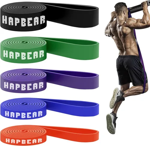 HAPBEAR Pull Up Assistance Bands - Pull Up Bands - Resistance Bands - Exercise Bands Resistance Bands Set - Workout Bands for Working Out,