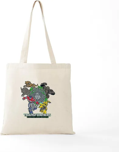 Vista 5 de CafePress Transformers 7 Heroes - Bolsa de compras reutilizable de lona beige natural