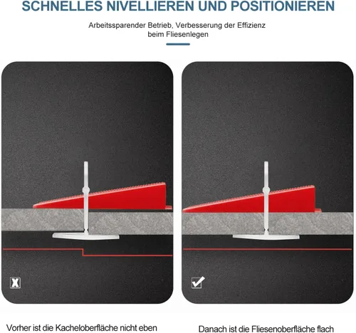 Vista 5 de Clips de sistema de nivelación de azulejos de 1/8 de pulgada, 2000 piezas, clips niveladores de azulejos de 0.118 pulgadas, espaciadores