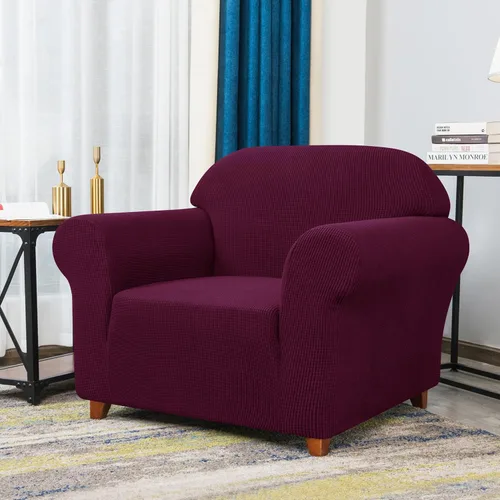 Vista 216 de CHUN YI Fundas para sofá de 7 piezas, lavables, fundas elásticas para sofá de 3 cojines con respaldo y fundas de cojín separados, protector