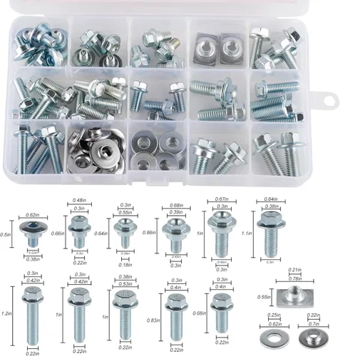 Vista 5 de LivTee Kit de montaje de pernos de cuerpo de motocicleta, 70 unidades, para guardabarros de asiento de plástico, sujetadores de cubiertas