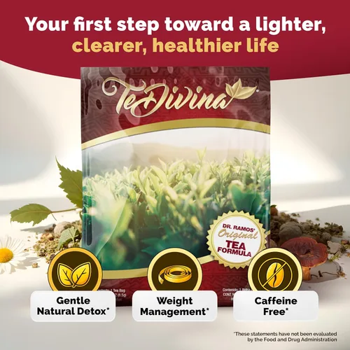 Vista 3 de Un paquete de té desintoxicante para uso una vez a la semana de Tea Divina, 1 paquete