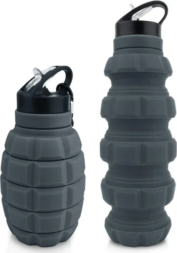 Vista 10 de Botella térmica en forma de bala, termo de 17 onzas, termo de acero inoxidable con aislamiento al vacío, ideal para cazadores, entusiastas militares
