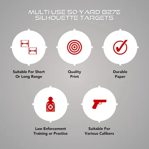 Vista 3 de Práctica oficial IDPA blancos de tiro de papel, objetivo de torso de competencia, blanco de tiro de silueta IDPA, objetivos de campo de tiro