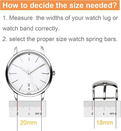 Vista 5 de Vellsar Watch Band Pins Tool Kit, 12-26mm Heavy Duty Watch Spring Bars with Removal Tool