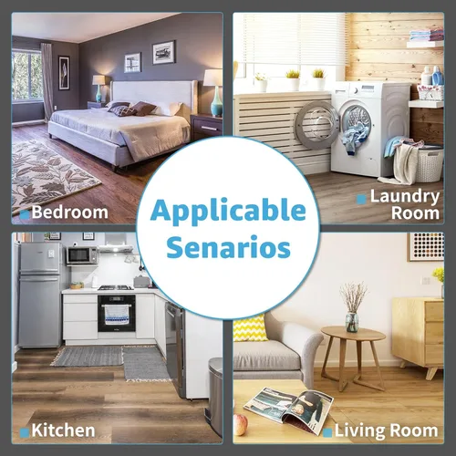 Vista 7 de Art3d Azulejos de vinilo para pegar y desprender 30 unidades 30 x 30 cm, Suelos autoadhesivos impermeables con aspecto de tablones de madera