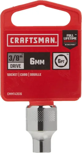 Vista 2 de CRAFTSMAN Juego de vasos poco profundos, métrico, accionamiento de 3/8 de pulgada, 6 mm, 6 puntas (CMMT43516)