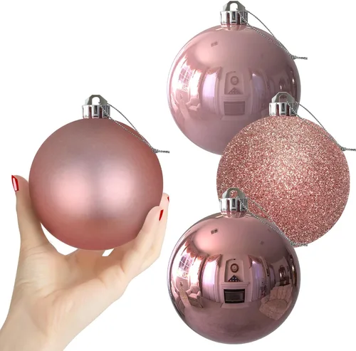 Vista 147 de Bolas pequeñas de Navidad doradas de 1.6 pulgadas, adornos de decoración para árbol de Navidad, bolas colgantes inastillables para decoraciones