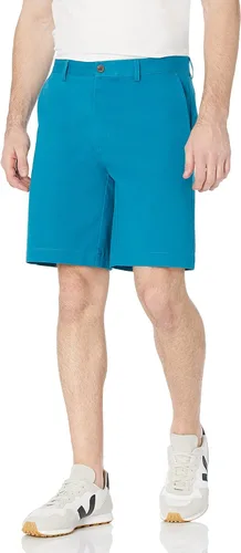 Vista 8 de Yaxa Essentials - Pantalón corto chino de ajuste clásico de 9 pulgadas para hombre