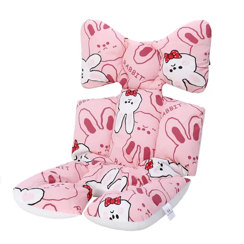 Vista 12 de Cojín de asiento de bebé para cochecito, suave y transpirable, malla de aire 3D de algodón, cojín universal para cochecito de bebé (cruz gris)