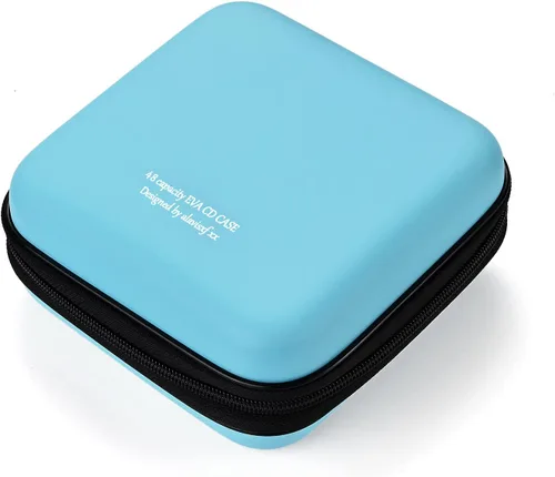 Vista 26 de Funda para DVD, estuche de CD EVA, organizador de almacenamiento, portátil, protector de DVD, soporte para billetera para coche