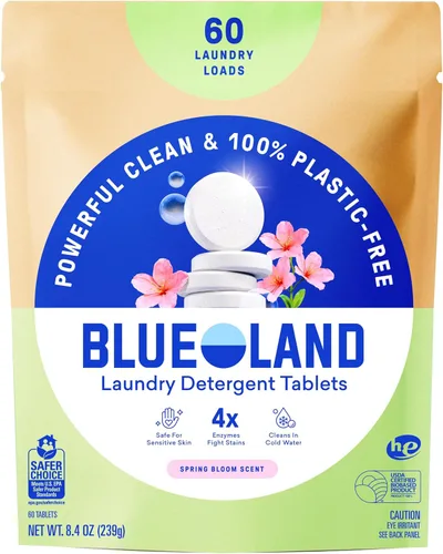 Vista 15 de BLUELAND Pastillas de detergente para ropa, 36 unidades, cápsulas, hojas y alternativa líquida sin plástico, respetuosas con el medio ambiente, sin