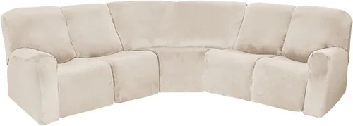 Vista 17 de MIFXIN Funda para sofá esquinero, 1 pieza de terciopelo elástico para sofá, funda para asiento esquinero seccional, pieza de esquina adicional