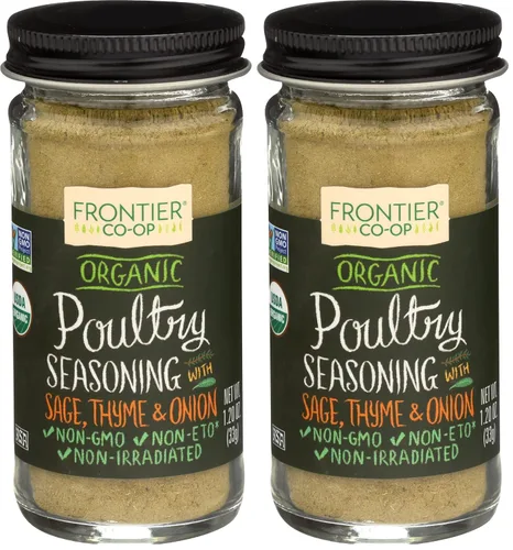 Vista 8 de Frontier Co-op Condimento para aves de corral sin sal, bolsa a granel de 1 libra, mezcla de salvia, tomillo y cebolla, perfecto para aves de corral