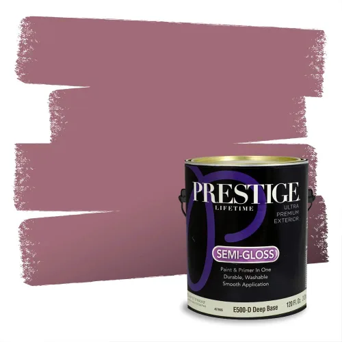 Vista 233 de Prestige Paints Pintura exterior e imprimación en uno, 1 galón, plano, coincidencia comparable de Valspar* Amber Rose*