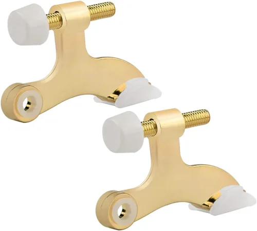 Vista 29 de HOMOTEK Paquete de 2 Topes de Puerta con Pasador de Bisagra de Latón Antiguo, Tope de Puerta Ajustable de Lujo Resistente de 2-1/2"x1-3/4