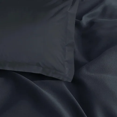 Vista 5 de MOONLIGHT20015 Juego de funda de edredón individual color carbón, microfibra suave de doble cepillado, 2 piezas con cierre de botón, 1 funda