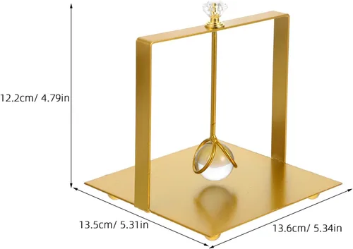 Vista 9 de KESYOO Metal Napkin Holder with Weighted Arm and Lift Handle, Modern Square Decorative Tissue Holder for Kitchen and Dining Table, Portable Gold