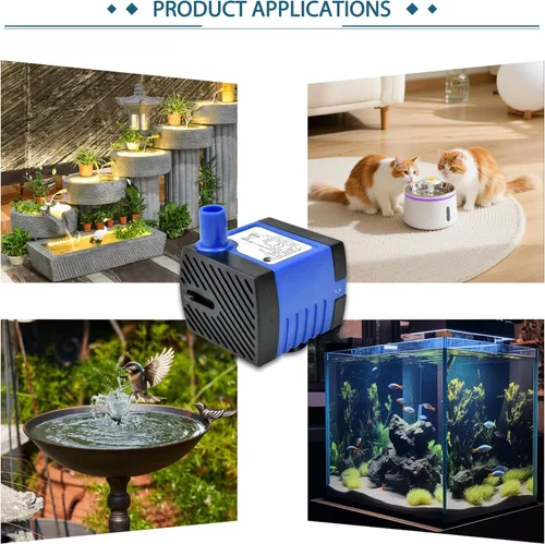 Vista 7 de CHANCS Bomba de agua de CA 110V 2.5W 160L/H 42GPH alta elevación 1.48ft pequeña bomba sumergible para humidificadores