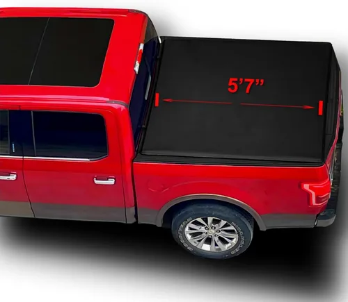Vista 10 de Funda rígida de FRP de 5'7" de triple pliegue para cama de camioneta, para Dodge Ram 1500 2009-2026 para camioneta Ram 2500 2010-2018 cama
