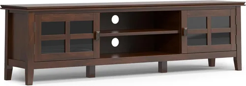 Vista 64 de SIMPLIHOME Artisan Solid Wood Wide TV Media Stand for TVs
