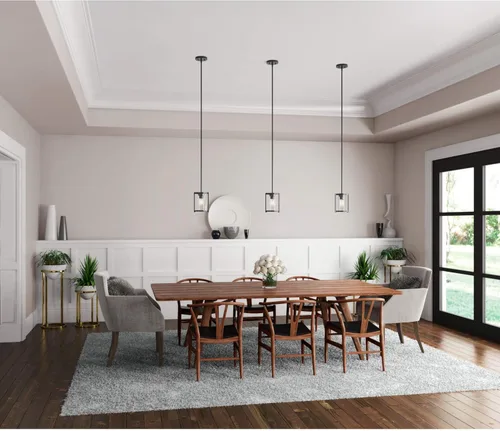 Vista 2 de Hunter Fan Company 19005 Astwood - Lámpara colgante, acabado negro mate